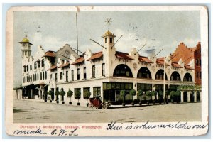 1908 Davenport Restaurant Exterior Building Spokane Washington Vintage Postcard