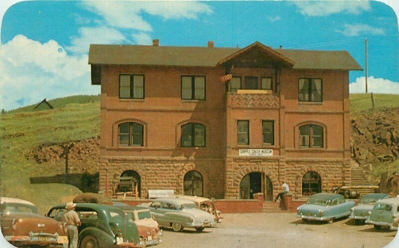 Automobiles1950s Cripple Creek Museum Colorado Postcard Sanborn 21-2940