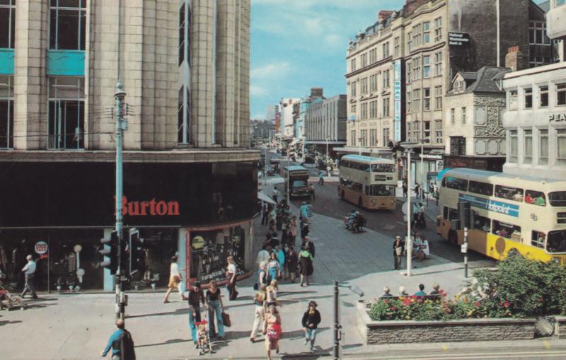 Burtons Clothes Shop Hotpoint Bus Newcastle Upon Tyne 1970s Postcard