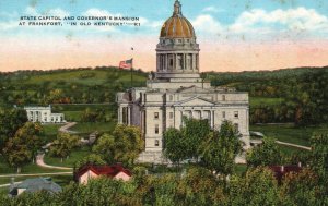 Vintage Postcard 1930s State Capital & Governor's Mansion Frankfort Old Kentucky