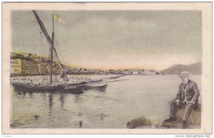 BRINDISI , Italy , PU-1910 ; Harbor Scene ; Hazel Olive Oil adv postcard