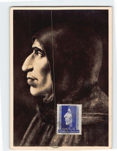 Postcard Girolamo Savonarola Italian Friar Italy Stamp