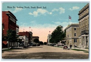 c1910 Main Street Looking North South Bend Indiana IN Antique Postcard