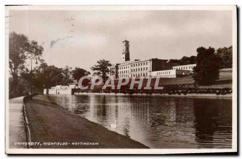 Postcard Old Highfields Nottingham University