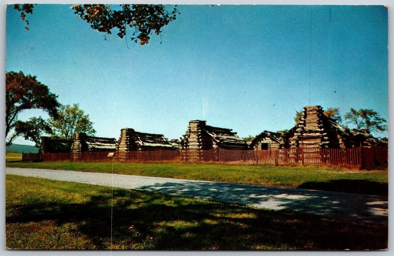 Vtg Valley Forge Pennsylvania PA Continental Army Huts 1950s View Postcard