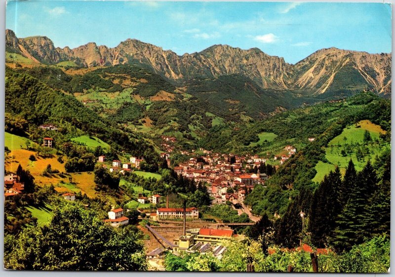 1971 Recoaro Italy Terme m.500 Panorama Buildings and Grounds Posted Postcard