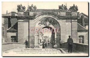 Old Postcard Vitry le Francois Gate Bridge