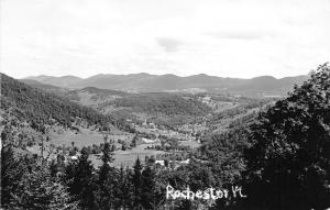 Rochester Vermont~Aerial View of Town in Valley~1930s RPPC Postcard