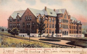 State Normal School, Oneonta, New York, Very Early Postcard, Used in 1906