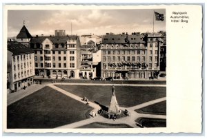 c1940's Reykjavik Austurvollur Hotel Borg Iceland Vintage RPPC Photo Postcard