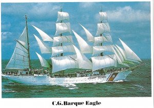 The United States Coast Guard C G Barque Eagle Ship New England Coast 4 by 6