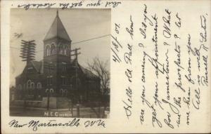 New Martinsville WV ME Church c1905 Real Photo Postcard