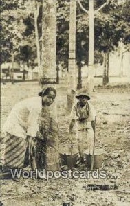 Tapping Rubber Singapore Writing On Back 