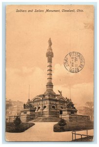 1907 Soldier's and Sailors Monument, Cleveland Ohio OH Posted Postcard
