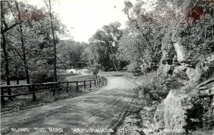 RPPC; Along the Road, Wapsinicon State Park, Anamosa IA Jones Co. 9513 LL Cook