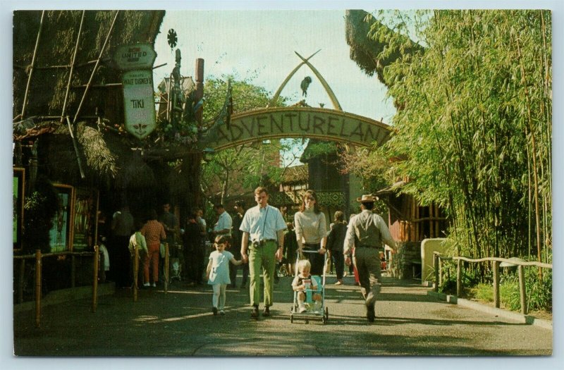 Postcard CA Disneyland Adventureland Enchanted Tiki Room United Air Lines X12