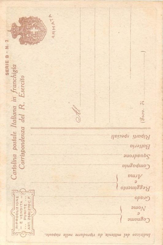 Soldati della 3a Armata MAZZONI GIUSEPPE Signed franchise correspondence justice