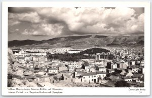 Vintage Athens Greece Postcard Zappeion Stadion Olympieion Black White
