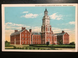 Vintage Postcard 1931 Security Benefit Assoc. Hospital Topeka Kansas