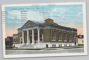 State View~Bartlesville Oklahoma~Christian Church~Vintage Postcard