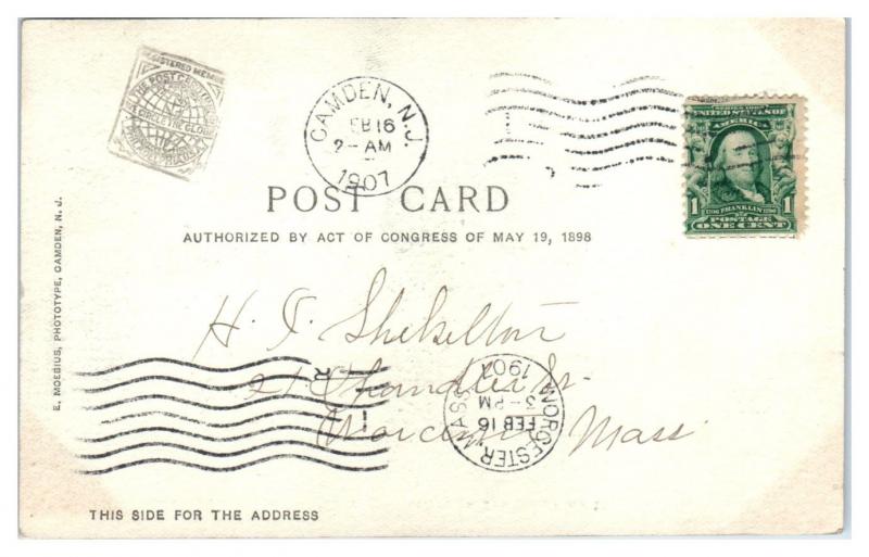 1907 YMCA, Camden, NJ Postcard