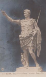 Cesare Augusto Vaticano Museo Museum Old Italian Roman Statue Sculpture Postcard