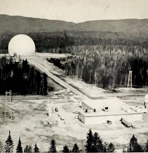 Earth Station Bell Telephone System 1930s Postcard Andover Maine PCBG12B