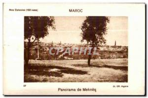 Old Postcard Morocco Morocco Meknes Panorama