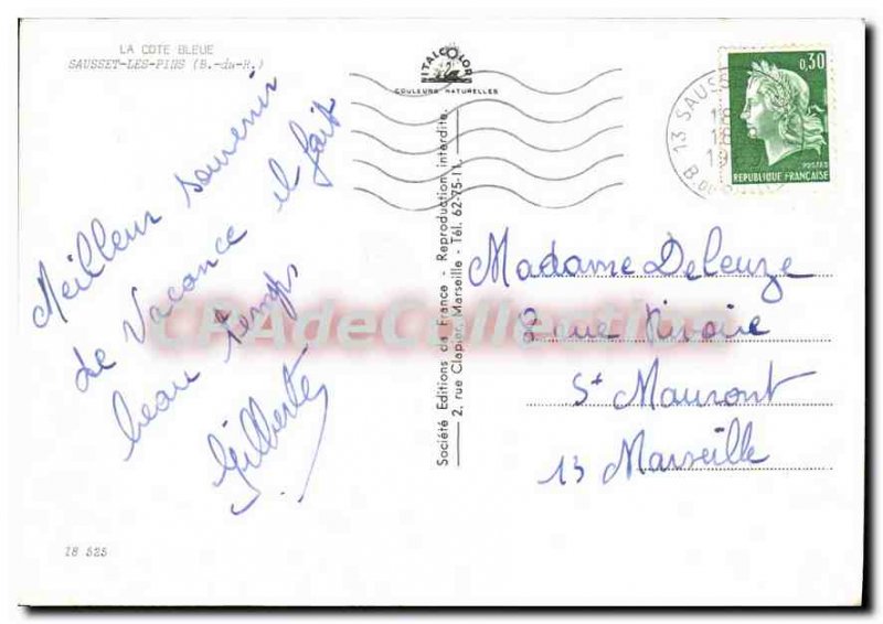 Postcard Modern Sausset Les Pins