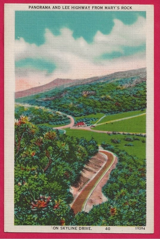 H-020 - Panorama of Lee's Hwy in Beautiful Shenandoah National, VA Postcard