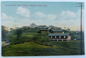 VINTAGE POSTCARD - CAMP ELLIOT BAS O BISPO PANAMA CANAL ZONE 