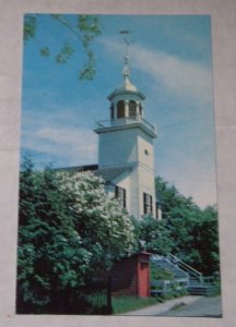 VINTAGE UNUSED POSTCARD - OLD MISSION CHURCH, MACKINAC ISLAND, MICHIGAN