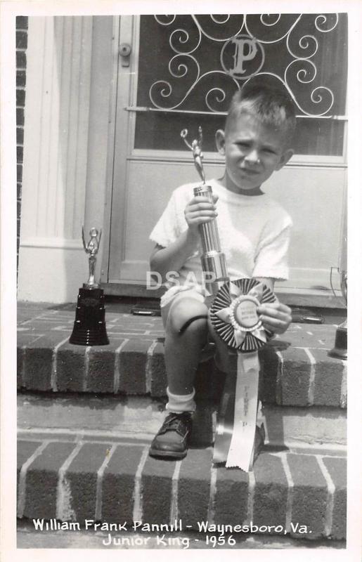 C62/ Waynesboro Virginia Va RPPC Postcard c50s William Pannill Junior King Tropy