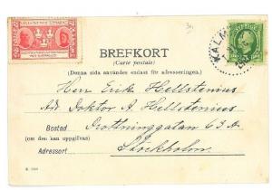 B82364 Sweden Kalmar Hotel Central 1904 perfect shape front/back image
