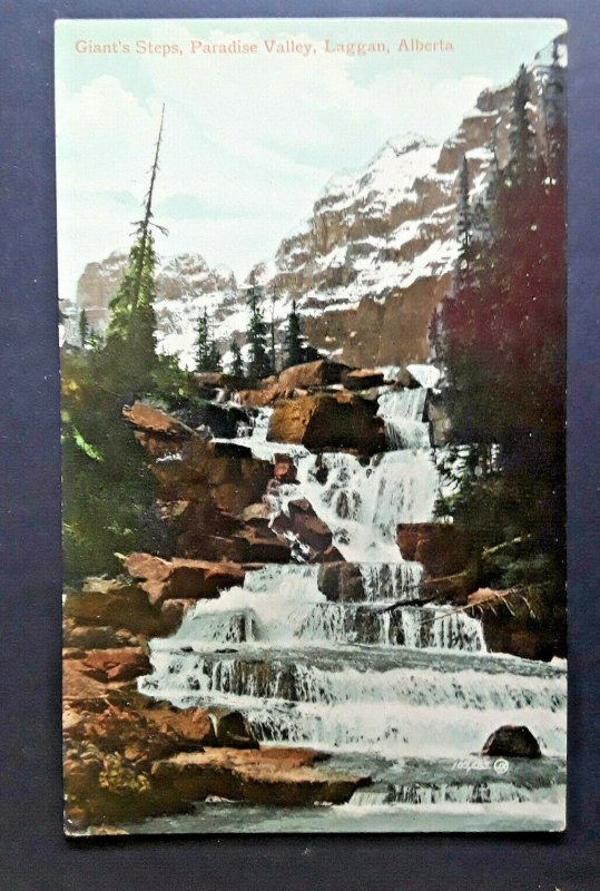 Mint Laggan Alberta Canada Paradise Valley Giants Steps Real Photo Postcard
