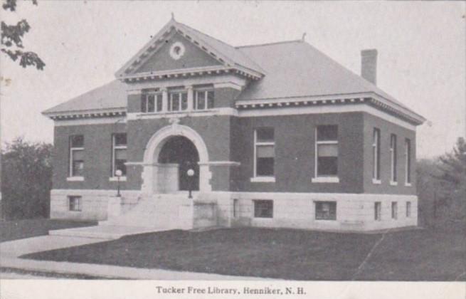 Tucker Free Library Henniker New Hampshire 1915