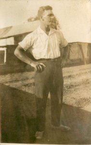 1920s RPPC Postcard; Portrait of Standing Man, Boulder City Western Australia