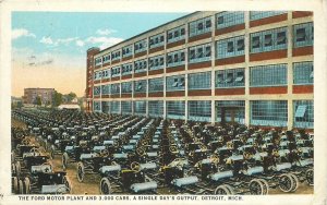 Postcard Michigan Detroit Ford Motor Plant Teich 23-6895