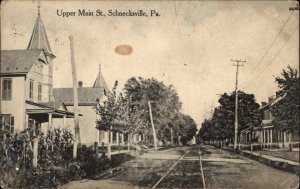 Schnecksville PA Upper Main St. c1910 Postcard