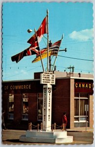 Vtg British Columbia Canada Mile Zero Post Dawson Creek Alaska Highway Postcard