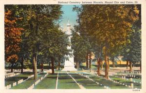 Cairo Illinois Mound City National Cemetery Antique Postcard K97260