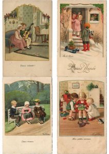 PAULI EBNER CHILDREN ARTIST SIGNED 100 VINTAGE POSTCARDS (L3450)