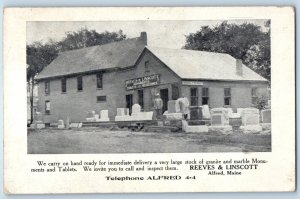 1913 Reeves & Linscott Alfred Maine ME Graves Advertising Antique Postcard