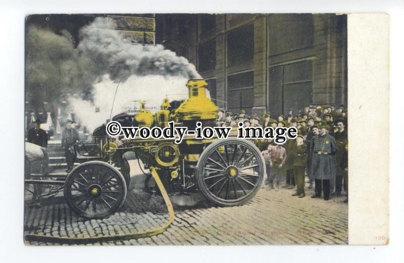tm5760 - American Steam Fire Engine - postcard