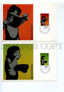 440801 Liechtenstein 1979 set First Day maximum cards the child hungry children