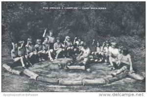 Fun Around A Campfire Camp Sacajawea Iowa Artvue