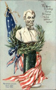 Tuck Abraham Lincoln Monument Statue c1910 Vintage Postcard