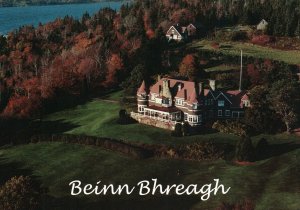 CONTINENTAL SIZE POSTCARD AERIAL VIEW OF BEINN BHREAGH HOME OF ALEXANDER G. BELL