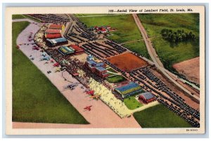 St. Louis Missouri MO Postcard Aerial View Lambert Field Exterior Building c1954