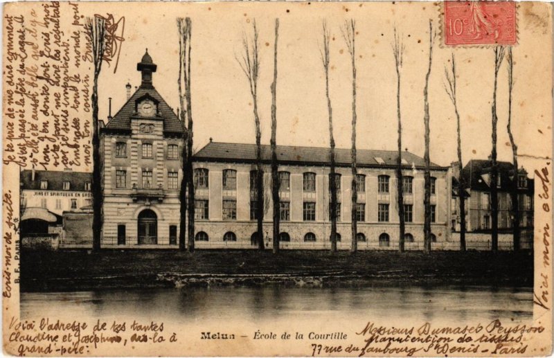 CPA MELUN Ecole de la Courtille (1299884)